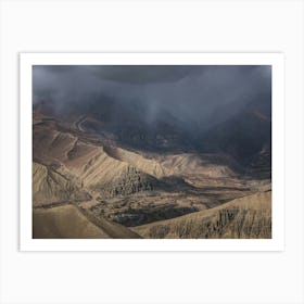 Cloudy Sky Over A Mountain Range In The Himalayas Art Print