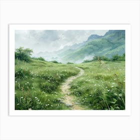 Path In The Meadow 1 Art Print