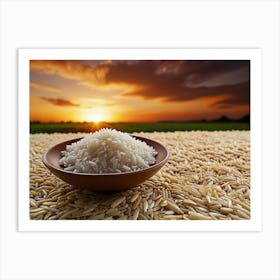 Rice In A Bowl At Sunset 1 Art Print