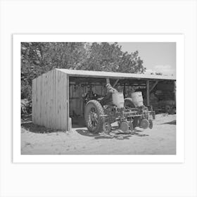 George Hutton With His Tractor,He Is One Of The Few Farmers In This Section Who Farms With A Tractor,This Year He Planted Art Print