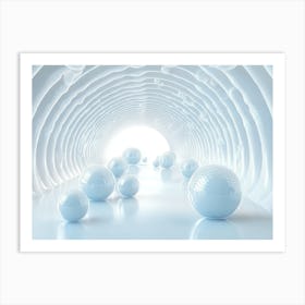 Golf Balls In A Tunnel Art Print