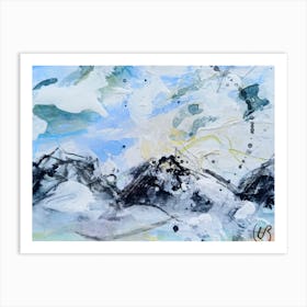 Mountains In The Sky Windy Cloud Art Print