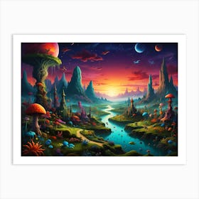 Mystical Landscape Art Print