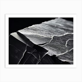 Close Up Of A Rough Stone Surface Emphasizing The Texture And Natural Details Contrast Between Th (3) Art Print