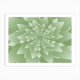 Fractal Leaves Background Art Print