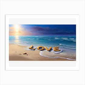 Love On The Beach 5 Art Print