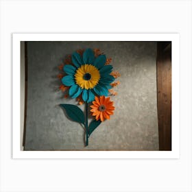 Paper Flower Wall Art Art Print