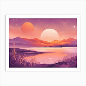 Landscape VECTOR ART Art Print