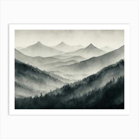 Apex Of The Ancient Mountains Art Print