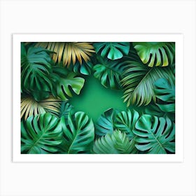 Tropical Leaves Background 2 Art Print