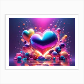 Colorful Heart Creative 37 Art Print