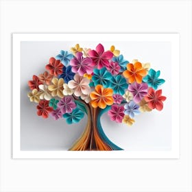 Origami Tree Art Print