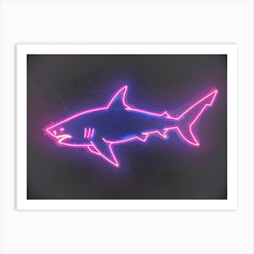 Neon Magenta Angel Shark 1 Art Print