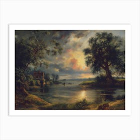 Boat On The River 1 Art Print