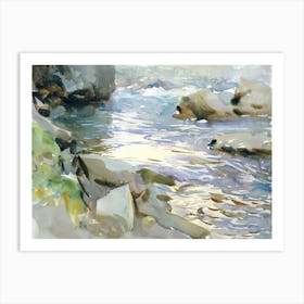 Stream And Rocks, John Singer Sargent Art Print