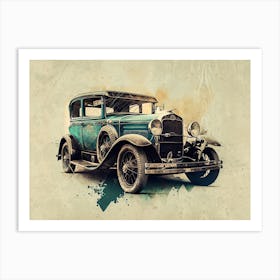 Vintage Car 4 Art Print