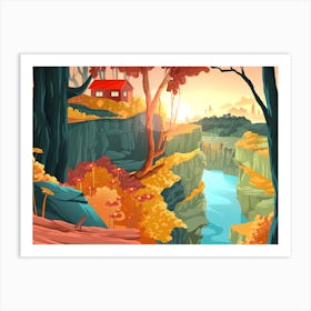 Autumn In Georgia Art Print