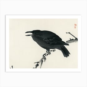 Crow watercolor Art Print