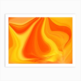 Abstract Orange and Yellow pattern painting Art Print