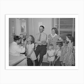 Untitled Photo, Possibly Related To Doctor With Family Who Are Members Of The Fsa (Farm Security Administration Art Print