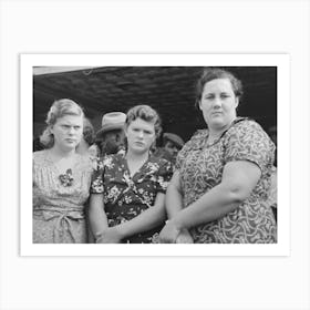 Cajun Girls At Rice Festival, Crowley, Louisiana By Russell Lee Art Print