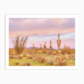 Pastel Desert Scenery Art Print