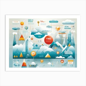 An Array Of Geometric Styles Forming An Abstract Interface Encapsulating The Elements Of Weather T (5) Art Print