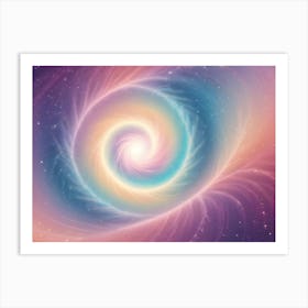 A Vibrant, Abstract Image Of A Swirling, Cosmic Nebula With A Glowing, White Center Art Print