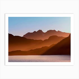 Sunset In The Mountains (Greenland Series) Art Print