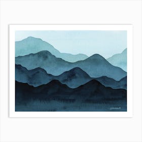 Blue Ridge Mountains Landscape Art Print