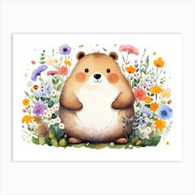 Cute Teddy Bear Art Print