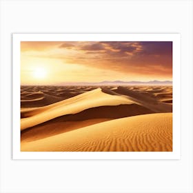 Sunset In The Desert 12 Art Print