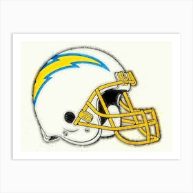 Los Angeles Chargers Helmet Art Print