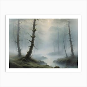 Misty Forest Art Print