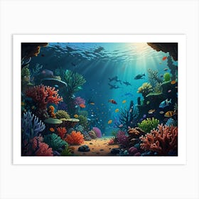 Underwater Scene Art Print