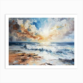 Sunset On The Beach Art Print