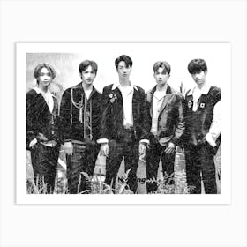 band kpop black and white Poster