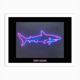 Neon Pink White Tip Reef Shark Poster 5 Art Print