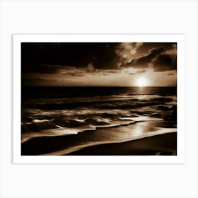 Sunset At The Beach 612 Art Print