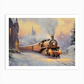 Christmas Train Art Print