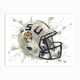 Lsu Tigers NCAA Helmet Poster Art Print