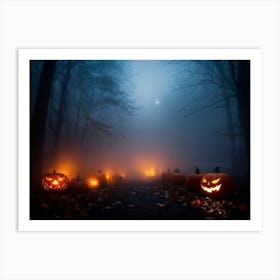 Halloween In The Woods Art Print