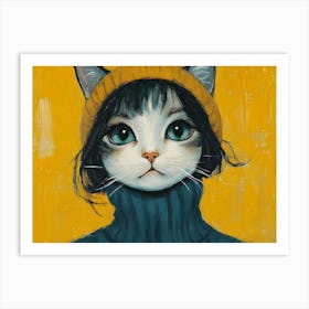 Classy Cat Lady 1 Art Print