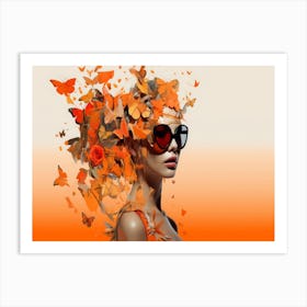 Orange Butterfly Art Print