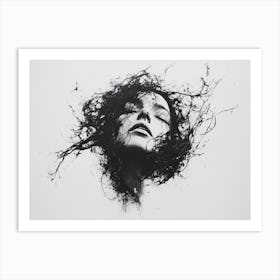 Black And White Painting 4 Art Print