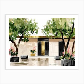 Entrance To A Building Art Print