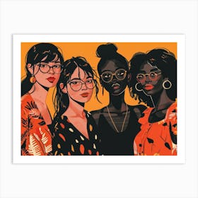 Women In Glasses 2 Art Print