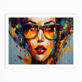 Woman In Sunglasses 17 Art Print