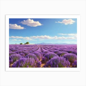 Lavender Field paintings art print 4 Art Print