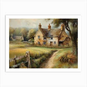 Printable Wall Art, Vintage Landscape, Farmhouse Wall Decorations, Vintage Landscape Oil Painting.20 Art Print